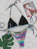2025 Shiny Halter Rhinestone Diamond Bikini Female Swimsuit Women Swimwear Two-pieces Bikini Set Micro Strappy Bathing Suit Swim