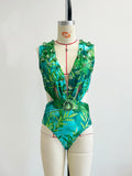 2026 New Elegant Women Swimsuit With Skirt High Waist Swimwear Cover-up Female Skirts Fashion Printed Dress Beachwear