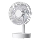 Portable Rechargeable Desktop Fan 8 Inch Mini USB Fan for Home Office Outdoor Camping Ari Cooling Fan with Oscillating Timer