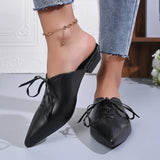 Women's Slippers Flats Sandals Pointed Toe Mule Shoes Summer 2026UpShoes Sexy Slides