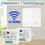 86 Wireless Light Wall Switch RF 433Mhz Remote Control Mini Relay Receiver Smart Lighting Switch For Lamp LED 10A 110V 220V 1pc