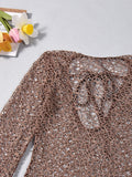 Sexy hollow bikini swimsuit cover-up European and American summer solid color beach dress