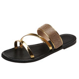 Sparkling Rhinestone Slides for Women - Comfy Open Toe Flats for Indoor & Outdoor Wear 2026 New