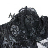 Phantasy Sexy Lace See through Crop Top Women Fashion Floral Embroidery Black Tank Top Night club Dress up 2026 Summer Outfit