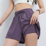 Women's Summer Sports Fitness Short Quick Dry Loose Anti Glare with Pocket Style New Pants