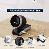 BSLIUFANG Portable 3-in-1 Turbo Handheld Fan, 5 High-Speed Settings, 3600mAh Power, Digital Screen, Foldable USB/Type-C Charge