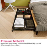 Foldable Under Bed Storage Container with Wheels Multifunctional Home Dorm Toys Clothes Books Shoes Storage Bins Visible