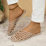 2025 New Women Fashion Slippers Summer Platform Shoes Soft PVC Slip-on Sandals Breathable Cut-out Ladies Beach Street Slides