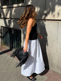 Foridol White Black New in Long Dress Women Summer Off Shoulder Strapless Casual Party Beach Midi Dress 2025 Elegant Sundress