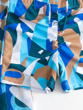 New Sexy 3 Pieces Suit for Women Neck Hanging Bikini Set+Cover-up Swimwear Sunproof Tankini High Waist Shorts Swimsuit Beachwear
