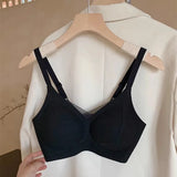 Wireless Support Bra Small Breasts, European Style Push Up Bralette, No Underwire No Padding Anti-Sagging Comfort, Autumn Winter