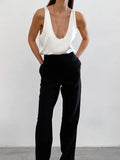 Light Luxury Comfortable Women U-neck Vest Top 2025 Spring and Summer Girls Breathable Soft Satin Lining Sleeveless Inside Top