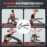 Foldable 14-in-1 Pre-Assembled Dumbbell Bench for Full Body Workout