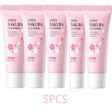 Laikou Sakura Facial Cleanser Deep Cleansing Pores Oil Control Moisturizing Brightening Face Wash Gentle For All Skin Types 50g