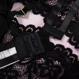 Sexy lingerie European and American Internet celebrity pure desire see-through mesh splicing sexy lace jumpsuit