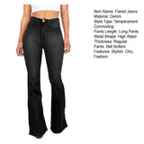 High Waisted Flared Jeans Bell Bottom Jeans for Women Stretchy Bootcut Denim Trousers Women Casual Wide Leg Denim Flared Pants