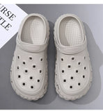Men Summer Slippers Close Toe Leisure Clogs Soft EVA Anti-slip 2 Way Wear Shoes Couples Indoor Beach Slides Street Sandals