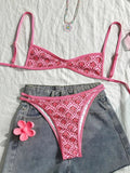 XS - XL Flowers Printed High Cut Bikini Women Swimsuit Female Swimwear Two-pieces Bikini Set Bather Bathing Suit Swim Beach Wear