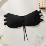Sexy Front Closure Push Up Bra for Women bra Invisible Seamless Strappy Design black Lingerie Date Night J051