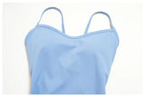 New Cross Back Yoga Jumpsuit Women Tight Sleeveless Hollow Out Sports One Piece Suit Butt-Lifting Shorts Fitness Bodysuits