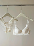 French Inspired Minimiser Bra Women Sexy Lingerie Set Large Chest Support Thin Comfort Half Cup Soft Underwire Anti Sagging