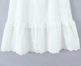 White Cotton Summer Skirt Women Embroidery A-line Long Skirt Spring Lace Up Beach Bobho Skirt Bottoms High Quality Faldas Mujer