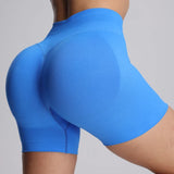 High Impact Summer Yoga Shorts Sportswear Woman Gym Seamless Workout High Waist Shorts w/Tummy Control Running Fitness Leggings