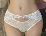 Sexy & Pure Japanese Bow Lace Bralette No Underwire, Push Up Padded Bra Small Chest Comfy Wireless Triangel Bra Panty Set Women