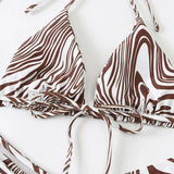 sexy zebra print micro mini bikini halter string triangle swimwear thong swimsuit women biquini bikini set bathing suits