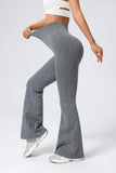 Seamless High-Waisted Flare Pants Autumn Winter Women Trousers Yoga Clothes Stretchy GYM Flare Leg Tummy Control Slim-Fit Pants
