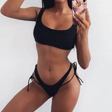 2026 High Cut Micro Thong Bikini Female Thong Bikinis Swimsuit Women Swimwear Two-pieces Bikini Set Brazilian Bathing Suit Swim