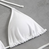 2025 European and American New Solid Color Special Mesh Four-piece Beach Swimsuit Sexy Bikini Burkini Muslim Swimwear