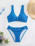 High Waist Bikini 2026 Women Sporty Swimsuit Solid Sexy Striped Swimwear Female Bathers Bathing Swimming Swim Suit Beachwear