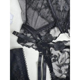 Toucheart Christmas Erotic Lingerie Seductive Embroidery Mesh Women See-through Body Shaping Sexy Pure Desire Hot Underwear Set