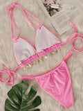 2025 Halter Luxury Rhinestone Diamond Bikini Female Swimsuit Women Swimwear Two-pieces Bikini Set Bather Bathing Suit Swim Lady