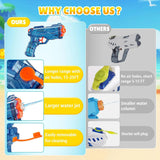 Kids Water Gun Toy Set, 2 Pack Super Soaker Blaster for Pool Beach Outdoor Play with Long Range