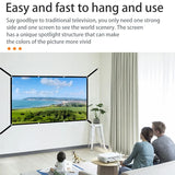 16: 9 portable foldable white soft screen, 60-150 inch high-definition wall mounted extended projection screen