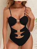 2026 Hollow Starfish Swimsuit Women One Piece Strappy 3D Floral Swimwear Female Bathers Bathing Swimming Swim Suit Beachwear