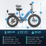CYBERVELO EK12 1000W Electric Fat Tire Bike With Removable Battery