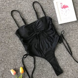 Neon Green Tummy Cut Out Female Swimwear One Piece Swimsuit Women Thong String Monokini High Leg Cut Bathing Suit Swim Bodysuit