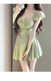 Jumpsuit Style Swimsuit for Women Slimming Down and Covering The Belly with Small Chest Gathering Together for Vacation Swimsuit