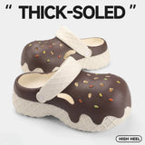 Cute Icecream Style Fashion Clogs For Women Summer Platform Shoes Thick Sole Female Home Street Slippers Girls Close Toe Sandals