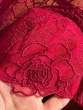 Luxurious Red Lace Underwear Set for Women French Romantic Embroidery Bra And Panties Two-Piece Set for Ultimate Comfort