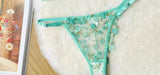 French Floral Bra Set Women | Sweet Sexy Sheer Mesh Lace, Transparent Underwear Set | Practical & Feminine MOYISU Sexy Panty Set