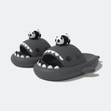 4cm Thick Sole Shark Slippers For Women Men Indoor Beach Slides Cute DIY Night Glowing Lantern Couples Summer Street Sandals