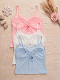 1Pcs Women Padded Camisole Tank Top Solid Basic Sport Sleeveless Vest Comfort Daily Ladies Wireless Bralette