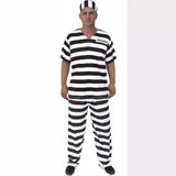 Halloween prison uniforms, prisoner costumes, children's orange prison uniforms for masquerades, black and white striped prisone