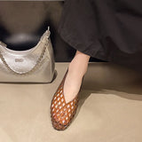Women Crystal Jelly Shoes Girls Fashion Summer Flats Sandals V-mouth Slip-on Style Soft Sole Girls Daily Walking Driving Flats