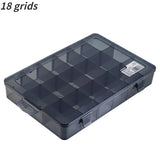 DELI 1 PCS Plastic Storage Boxes Slots Adjustable Packaging Transparent Tool Case Screw Craft Jewelry Accessories Organizer Box