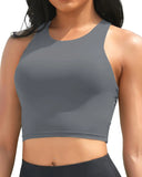 2026 Sporty Swim Vest Swimsuit Only Tops Padded Swimwear Women Solid Bathers Bathing Swimming Suit Female
